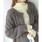 「classicalelf」 ニットカーディガン X-LARGE グレイッシュベージュ レディース