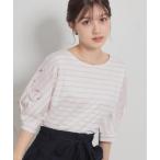tシャツ 「接触冷感・UVカット」エンブロドルマントップス レディース