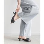 ショッピングDS サンダル リボンデザインスクエアトゥミュールサンダル レディース