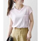 tシャツ SHIPS any:「洗濯機可能」シアー 裏毛 クルーネック フレンチ スリーブ TEE レディース