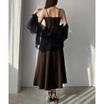 「Louere」 キャミソールワンピース X-LARGE ブラウン レディース