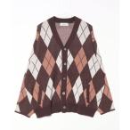 [ADRER] вязаный кардиган S Brown мужской 
