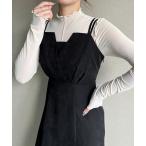 「junoah」 キャミソールワンピース MEDIUM ブラック レディース