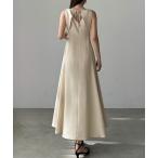 「Louere」 ノースリーブワンピース MEDIUM アイボリー レディース