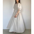 「junoah」 半袖ワンピース SMALL アイボリー レディース