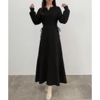 「CENEA」 長袖ワンピース LARGE ブラック レディース