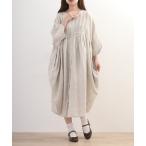 シャツワンピース ubasoku リネン　胸