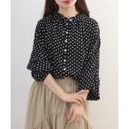 ブラウス シャツ ubasoku ポルカドッ�