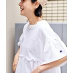 tシャツ Champion × FREAK'S STORE/チャンピオン 別注 切替ギャザー 袖フレア Tシャツ レディース