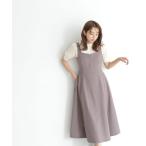 「NATURAL BEAUTY BASIC」 サロペットスカート MEDIUM ブラウン レディース
