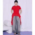 tシャツ Ruffle Hem T-Shirt/ラッフルヘムTシャツ レディース