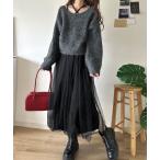 「classicalelf」 コンビワンピース X-LARGE ブラウン レディース