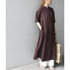 「SHIPS any」 半袖ワンピース ONE SIZE ブラウン レディース