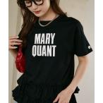 tシャツ マリークワント mary quant MARY QUANT × PUBLUX/マリークワント 裾 ティアード 切替 ロゴ Tシャツ　限定展開