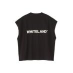 t рубашка [WEB&DEPOT ограничение ]WHITELAND/ белый Land /LOGO NOSLEEVES мужской женский 