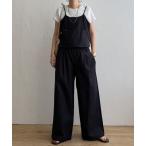 ワンピース 「2点セット」リネン混リボンキャミパンツセット