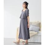 ショッピングパジャマ マタニティ リブハート柄プリントワンピースパジャマ(産前・産後対応 マタニティ＆授乳服 ルームウェア)