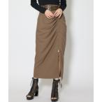 ショッピングロングスカート スカート ダブルウエストデザインロングスカート 春服　夏服