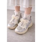  очарование [Bls][ZA][Bling Leads] жемчуг × кружевная лента спортивные туфли аксессуары женский 