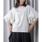 tシャツ 「接触冷感 / UVカット機能付き」フレアスリーブトップス レディース