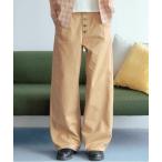  широкий брюки брюки из твила Button fly chino pants - кнопка fly брюки-чинос - мужской женский 