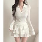 セットアップ ポロネック ニット セットアップ レディース