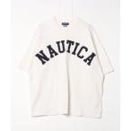 [NAUTICA] короткий рукав футболка L белый мужской 