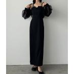 「Louere」 キャミソールワンピース MEDIUM ブラック系その他 レディース