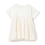 tシャツ 半袖 「親子リンク」ドッキングティアードTシャツ レディース