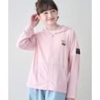 uvカット パーカー チェリー刺繍ジップアップ薄手パーカー キッズ 子供服 女の子