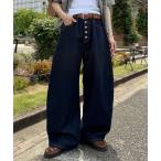  джинсы Button-fly Wide Curve Denim - кнопка fly широкий машина b Denim мужской женский 