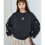 「PUBLUX」 スウェットカットソー「MARY QUANTコラボ」 フリ- ブラック レディース