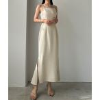 「Louere」 キャミソールワンピース MEDIUM アイボリー レディース