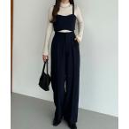 「callautia」 セットアップ MEDIUM ネイビー レディース