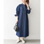 「SHIPS any」 シャツワンピース ONE SIZE ネイビー レディース