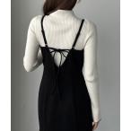 「Louere」 キャミソールワンピース LARGE ブラック レディース
