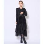 「AND COUTURE」 ドッキングワンピース FREE ブラック レディース