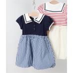 ワンピース セーラー襟バルーンドッキングワンピース キッズ 子供服 女の子