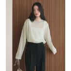ニット セーター レーヨンナイロン ライン シアーニット プルオーバー ウォッシャブル レディース