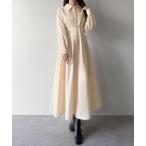 「mipiarl」 長袖ワンピース SMALL アイボリー レディース