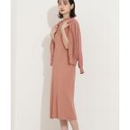 「NATURAL BEAUTY BASIC」 コンビワンピース MEDIUM ピンク レディース