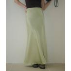 スカート satin narrow flare long skirt /サテンナローフレアロングスカート
