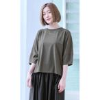 uvカット tシャツ 「ランタンスリーブ」透けないカットソー レディース
