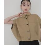 ブラウス シャツ 「セットアップ対応」フレンチスリーブボックスシャツ レディース