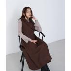 「NATURAL BEAUTY BASIC」 サロペットスカート MEDIUM ダークブラウン レディース