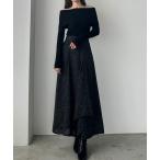 「Louere」 ロングスカート X-LARGE ブラック レディース