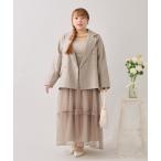「Louiosy」 長袖ワンピース X-LARGE ベージュ レディース