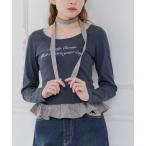 tシャツ タイ付チェックフリルCT レ�