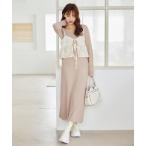 「mysty woman」 コンビワンピース FREE ライトベージュ レディース