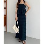 「callautia」 セットアップ MEDIUM ネイビー レディース